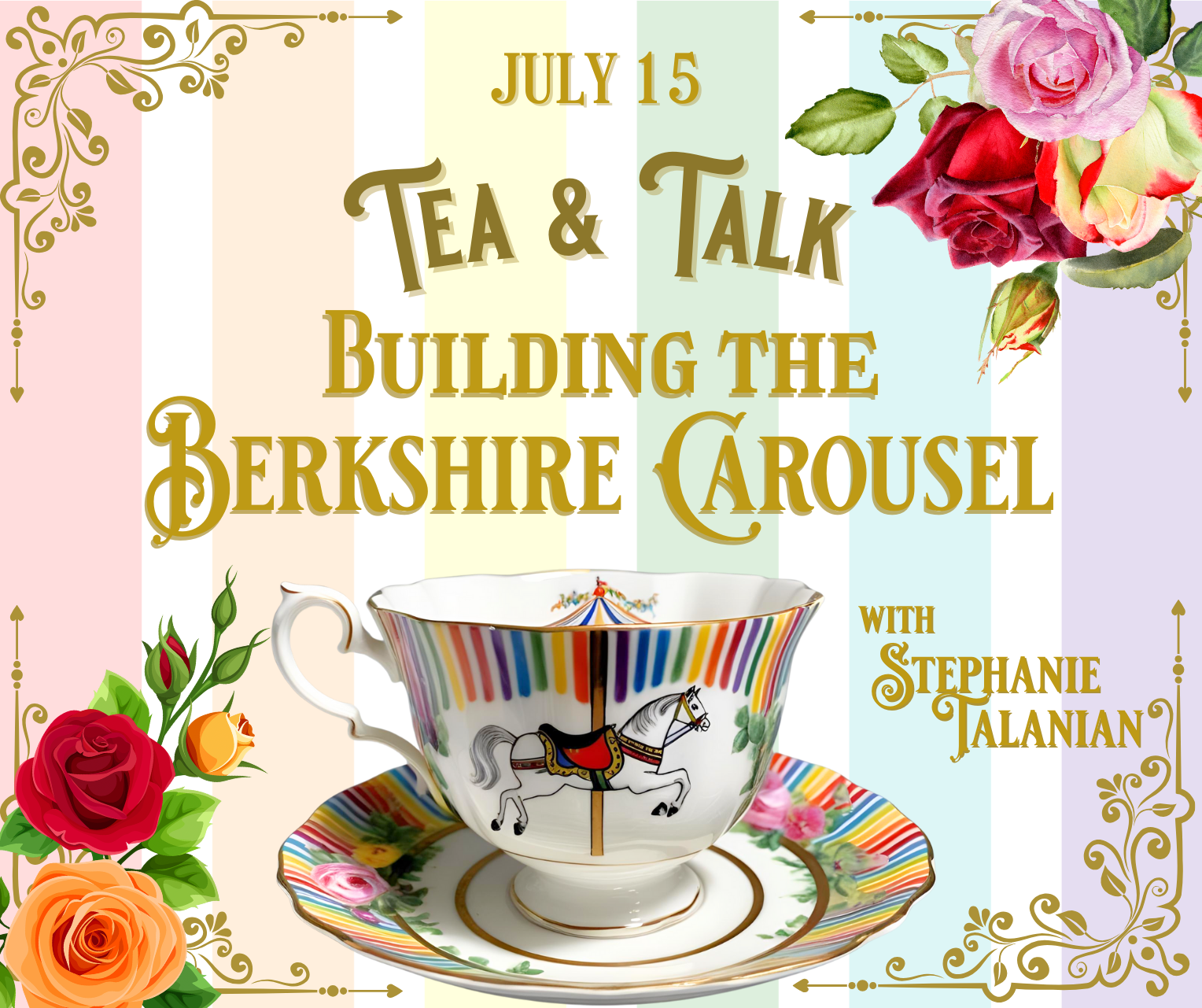 Tea & Talk | Building the Berkshire Carousel | July 15 at 4 pm