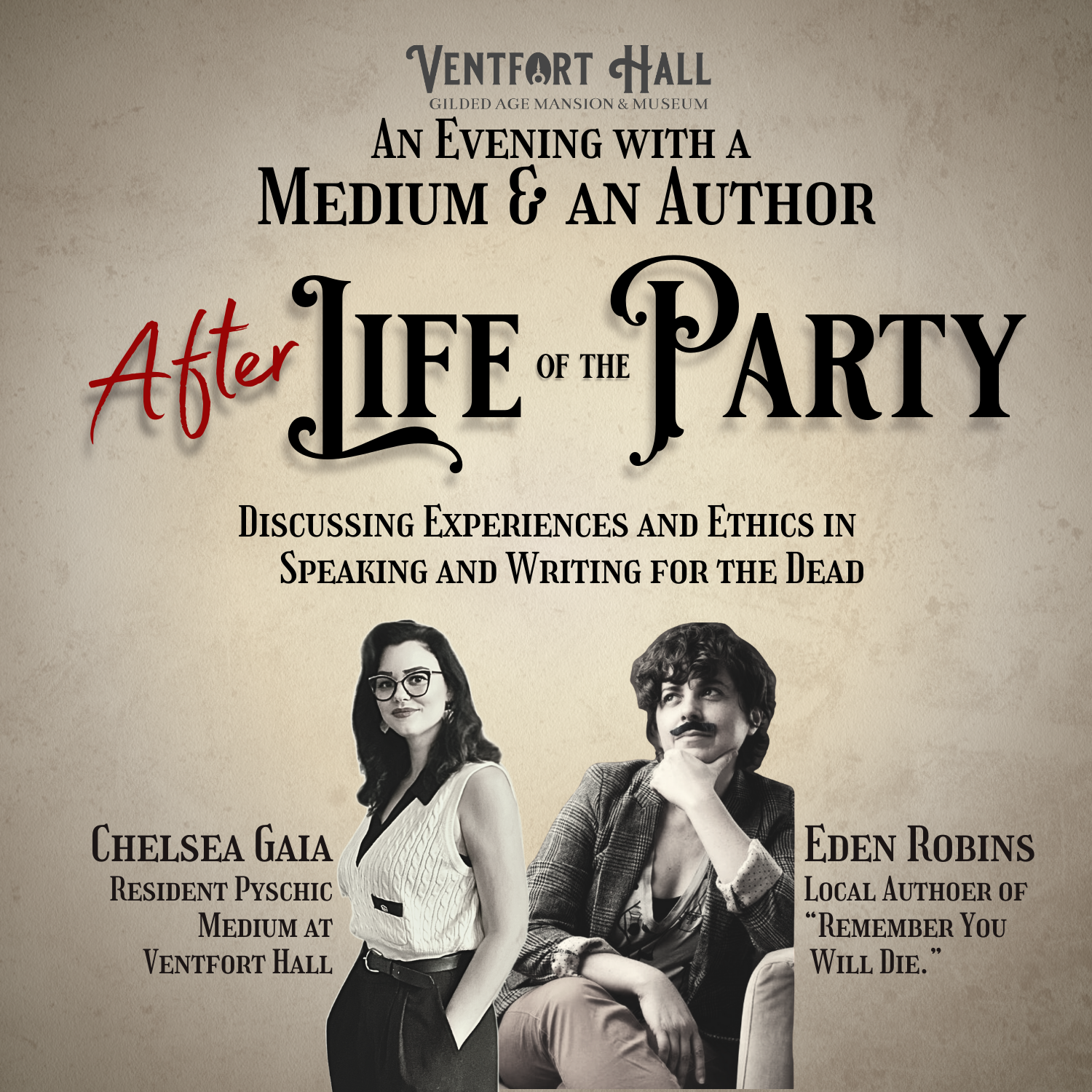 (after)Life of the Party : An evening with a medium and an author | Tuesday, October 28 at 6:00pm