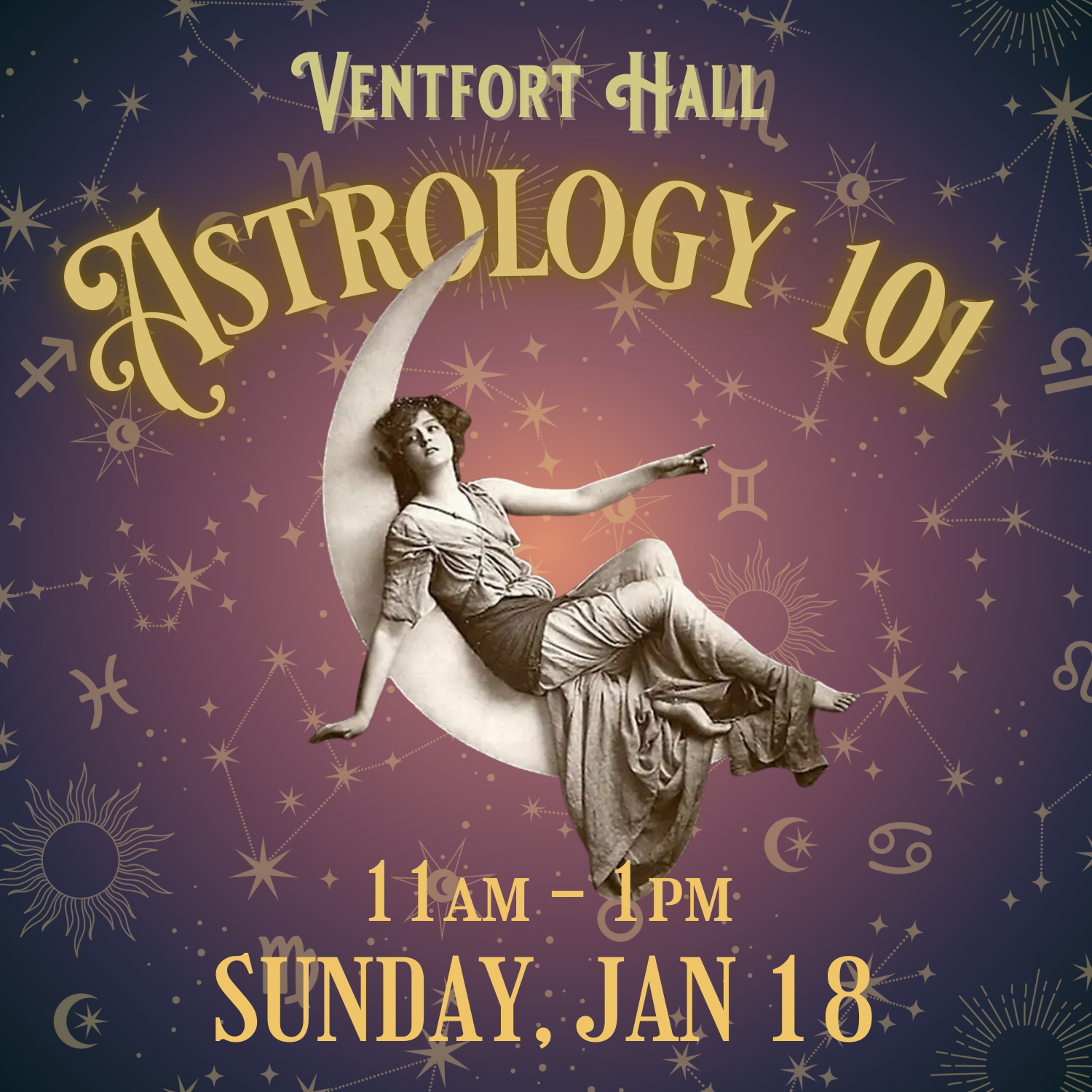 Astrology 101 | Sunday, January 18 at 11am to 1 pm
